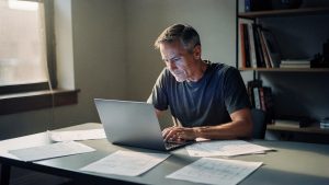 A senior engineer reviewing Magento code structure during an audit in a Brooklyn studio